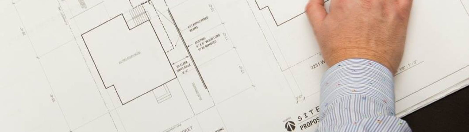 Handing on architectural drawing