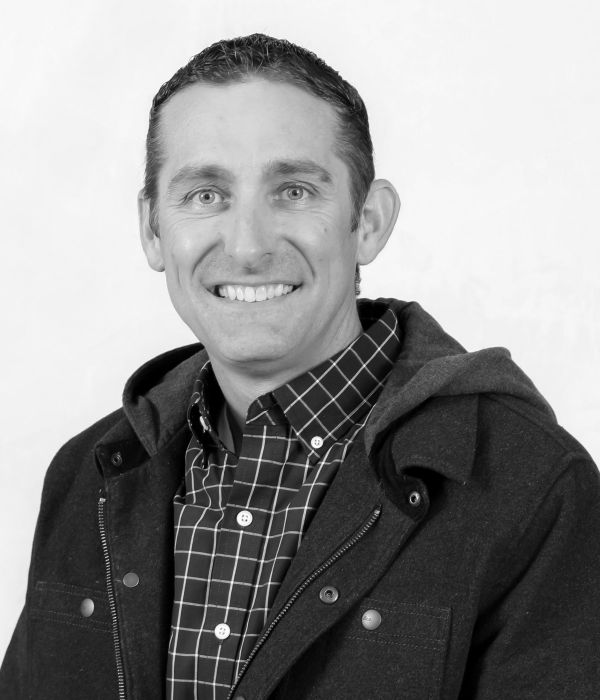 Silhouette of man in black